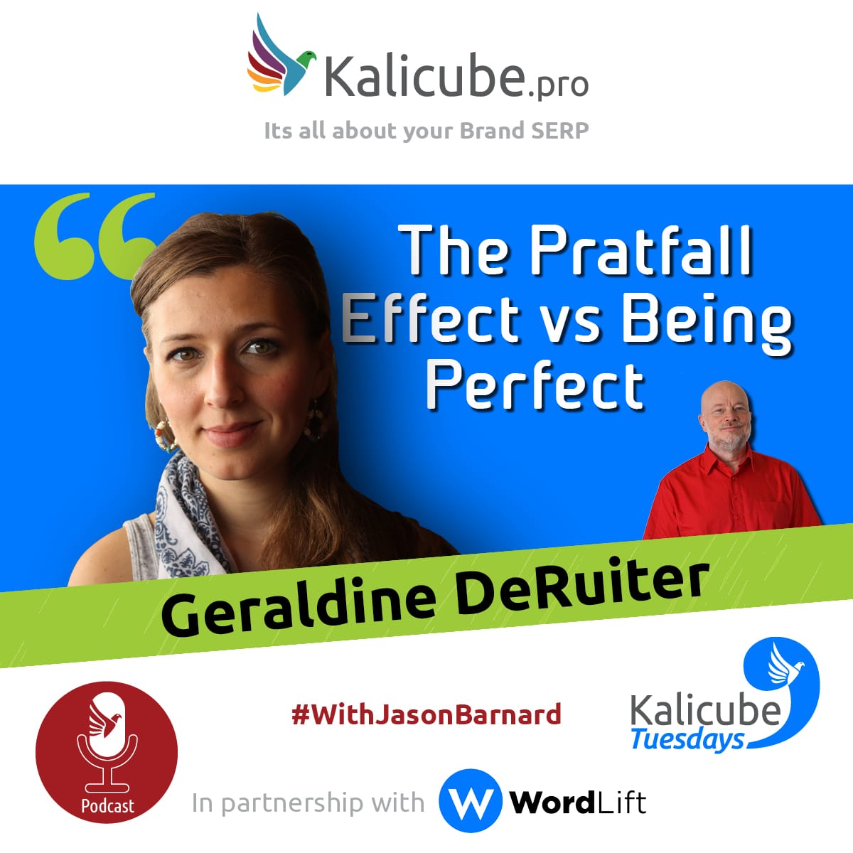 Geraldine Deruiter with Jason Barnard at Kalicube Tuesdays